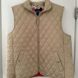 Lands' End Beige Quilted Vest